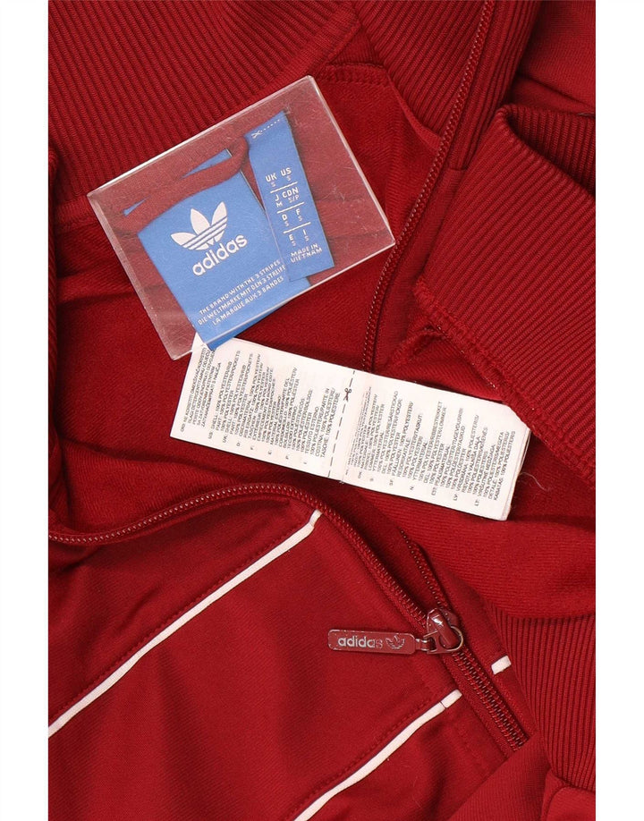 Мужской спортивный костюм Adidas, верхняя куртка, маленький бордовый полиэстер