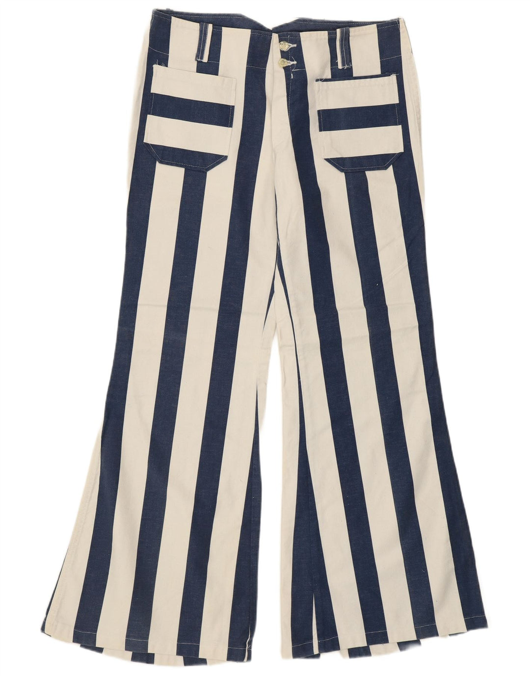 ВИНТАЖНЫЕ женские повседневные брюки с завышенной талией IT 48 XL W34 L31 синие ретро