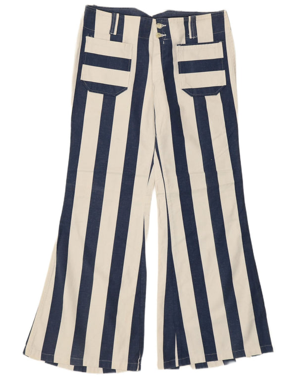 ВИНТАЖНЫЕ женские повседневные брюки с завышенной талией IT 48 XL W34 L31 синие ретро