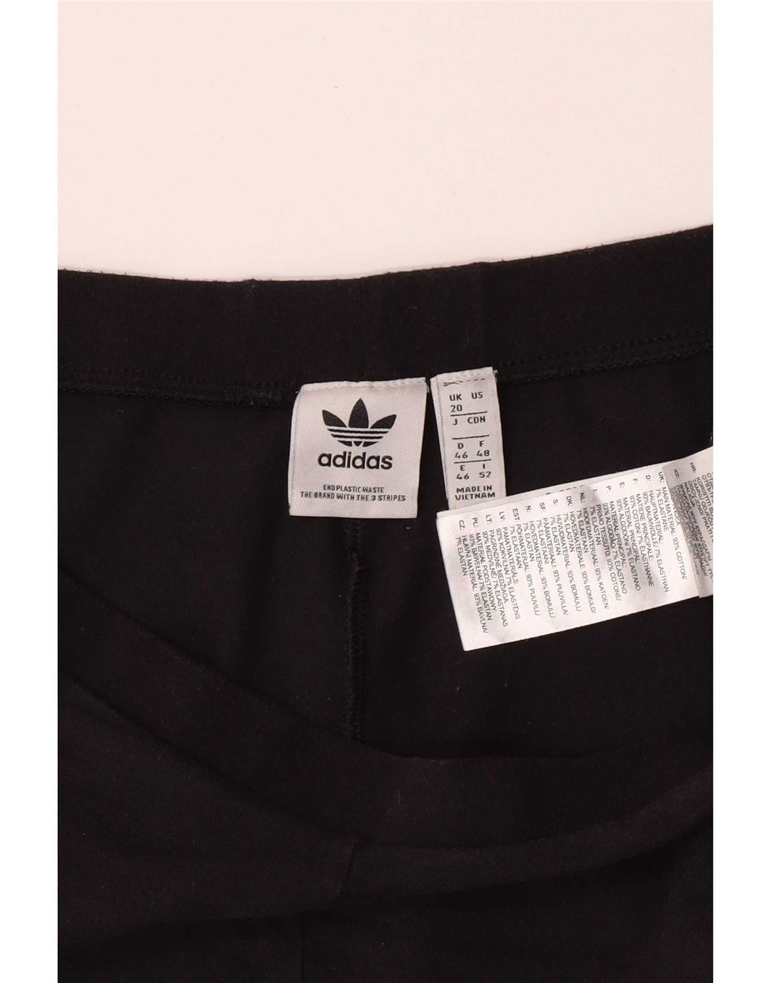 Женские леггинсы Adidas UK 20 2XL, черный хлопок