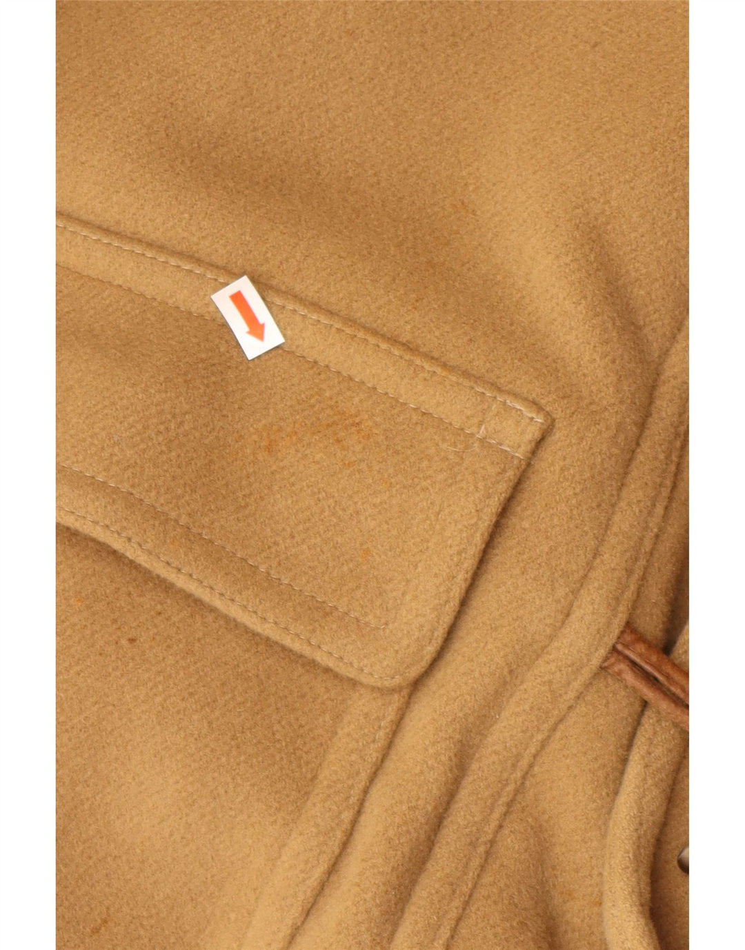 VINTAGE Мужской дафлкот с капюшоном IT 52 XL Бежевый Шерсть