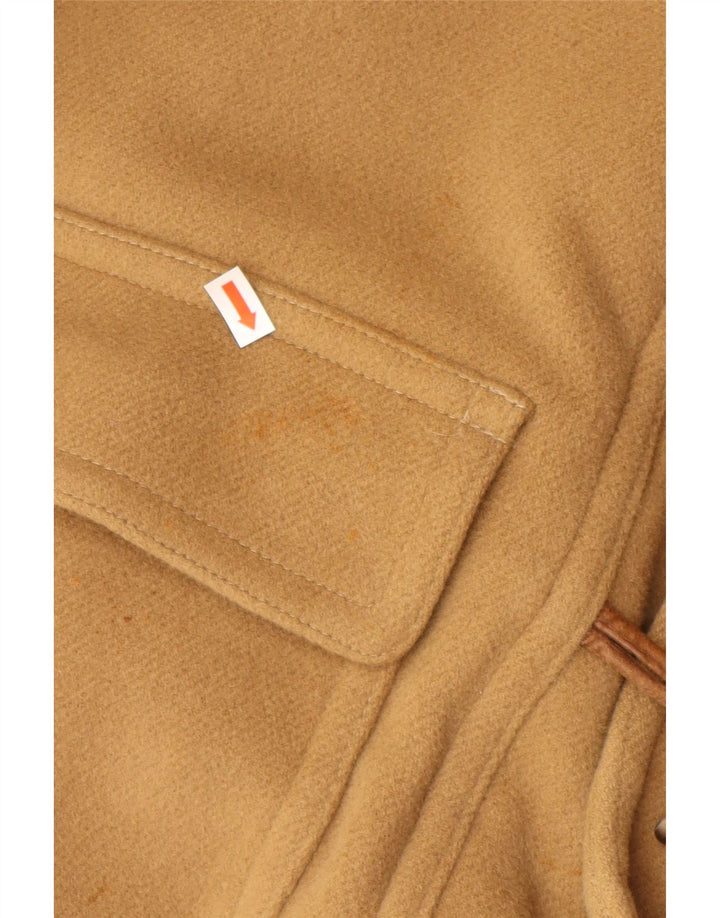 VINTAGE Мужской дафлкот с капюшоном IT 52 XL Бежевый Шерсть