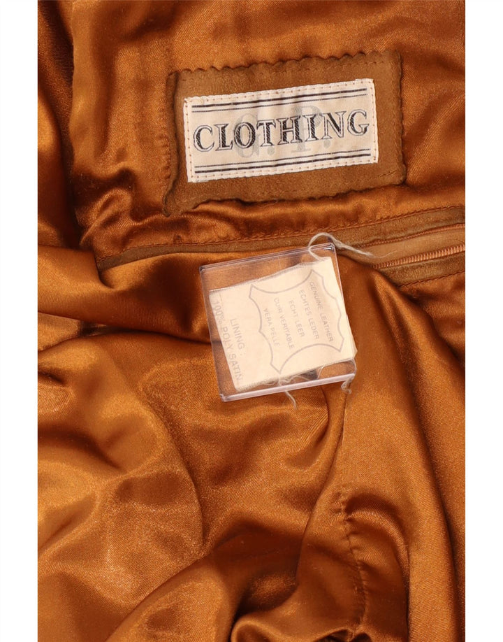 Мужской замшевый бомбер VINTAGE UK 42 XL коричневый кожаный