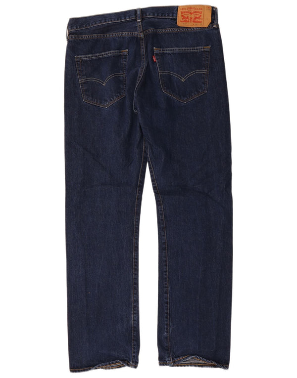 Мужские прямые джинсы Levi's 501 W34 L32 темно-синие, хлопок