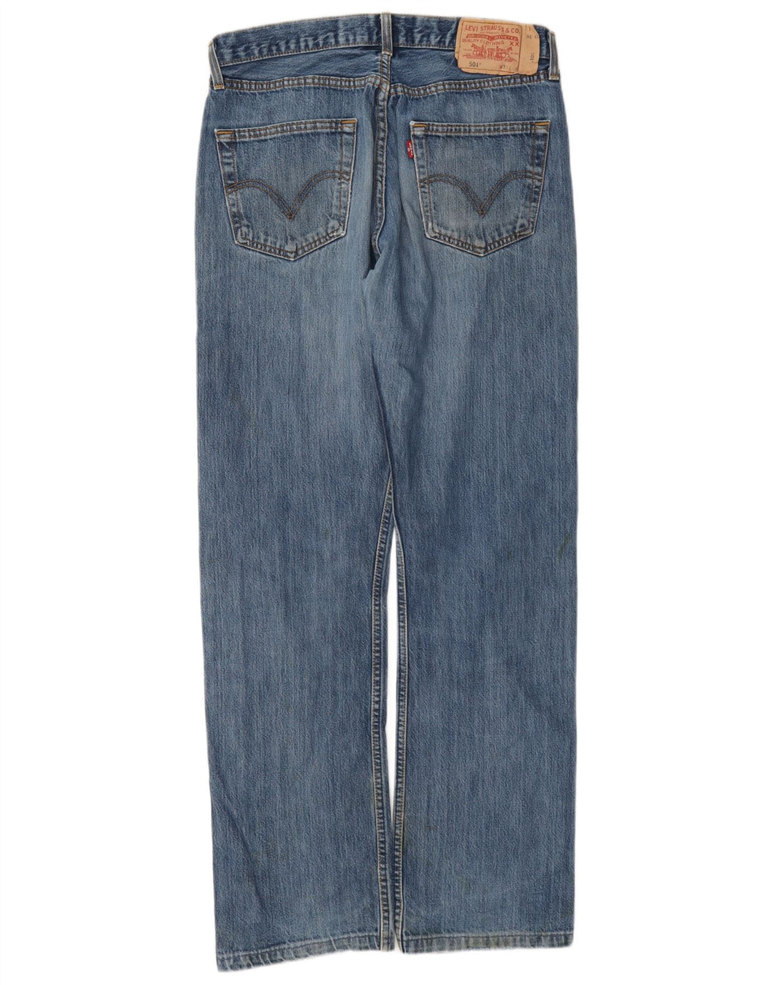 Мужские прямые джинсы Levi's 501 W33 L36 синие, хлопок