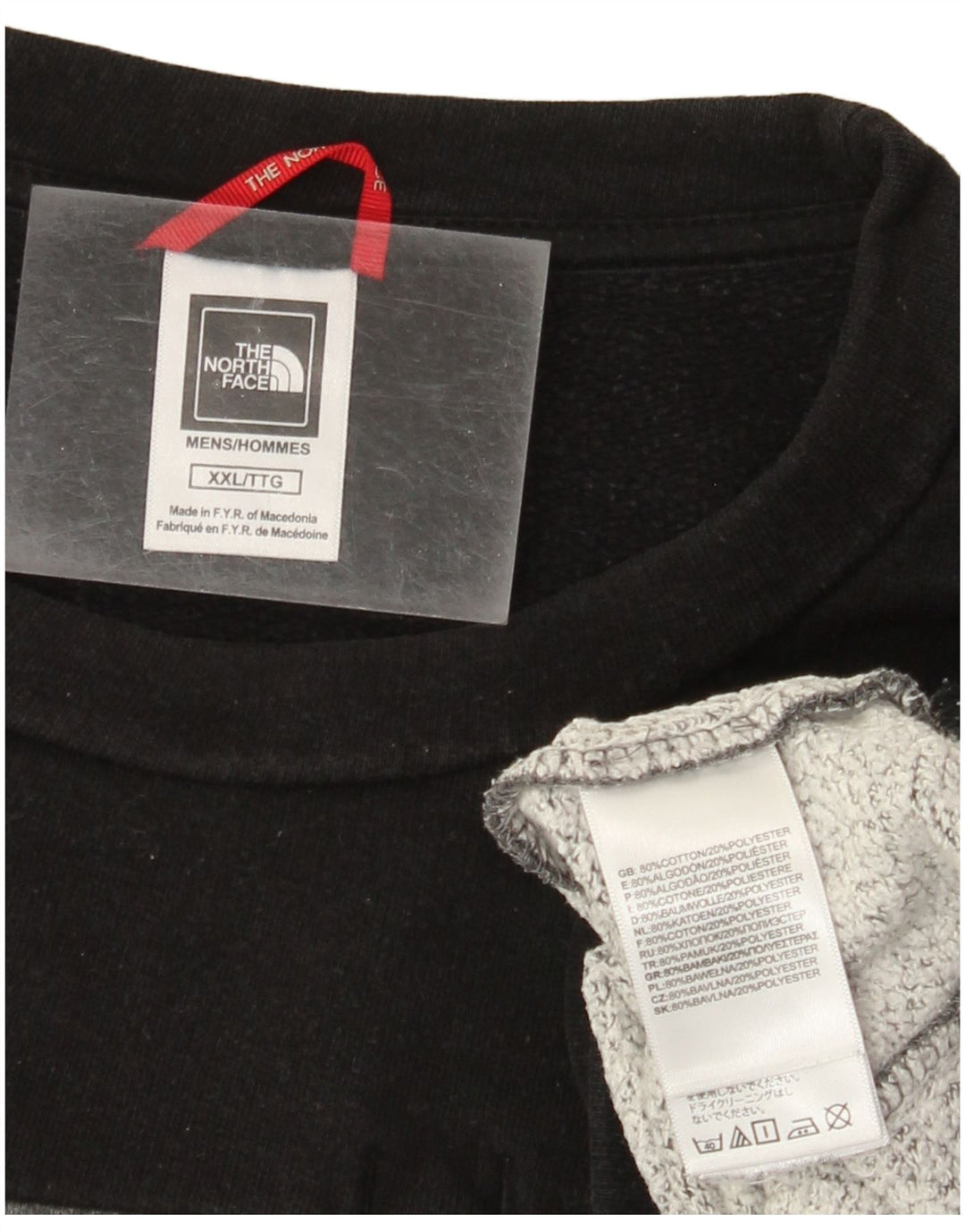 Мужской свитшот The North Face, джемпер, 2XL, серый, хлопковый, современный