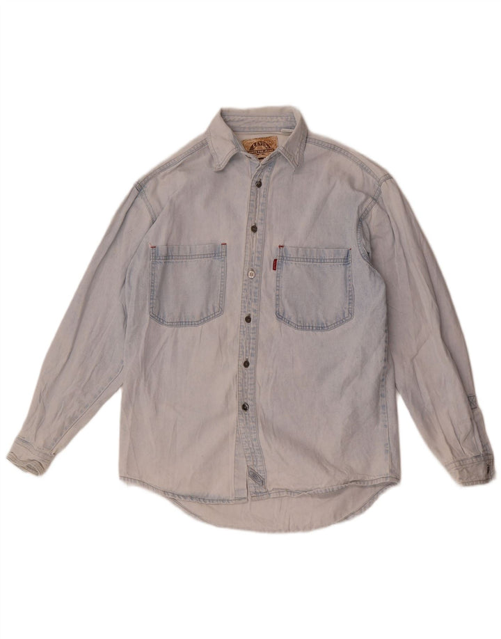 Мужская джинсовая рубашка Levi's, маленькая синяя, хлопок