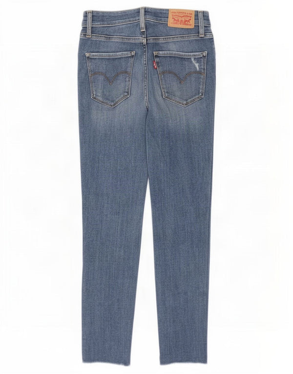 Женские джинсы скинни Levi's 721 W27 L26 синие, хлопок