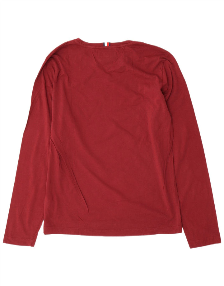 Мужской топ с длинным рукавом Tommy Hilfiger, бордовый хлопок, большой размер