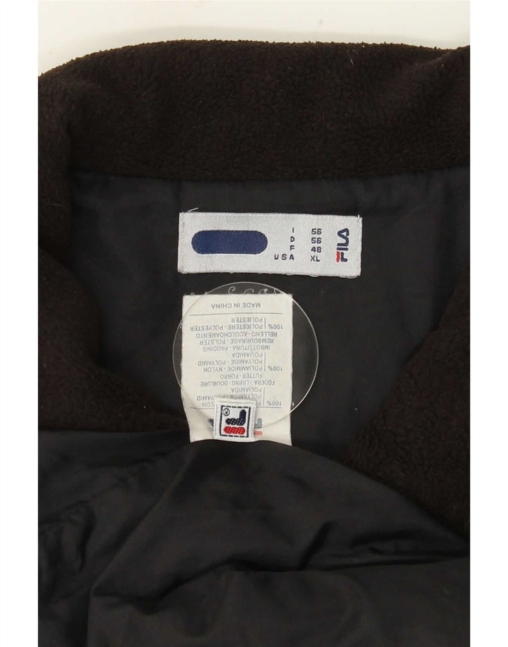 Fila Мужская стеганая куртка IT 56 3XL Черный Полиамид