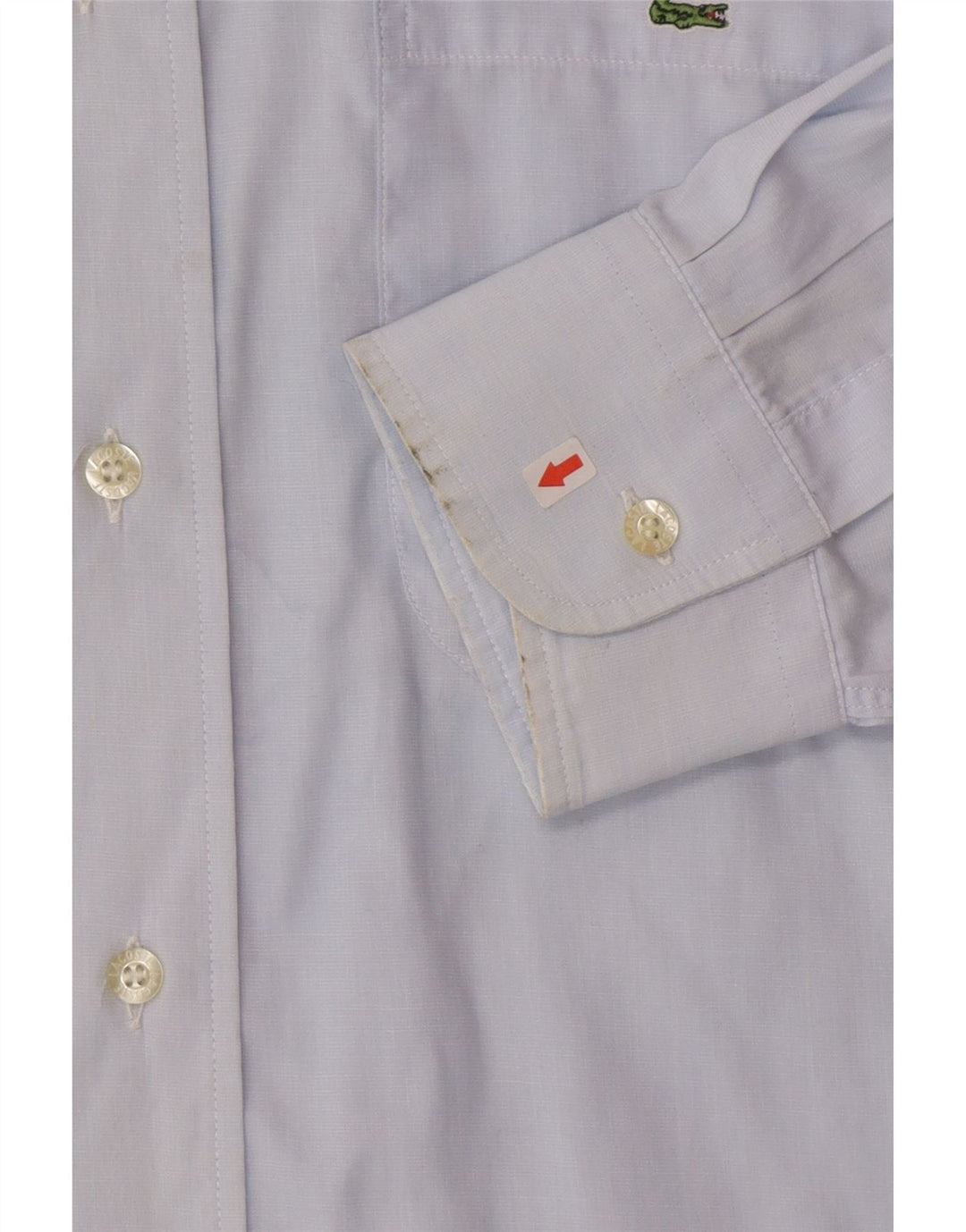 Мужская рубашка Lacoste, размер 42, большая синяя хлопковая