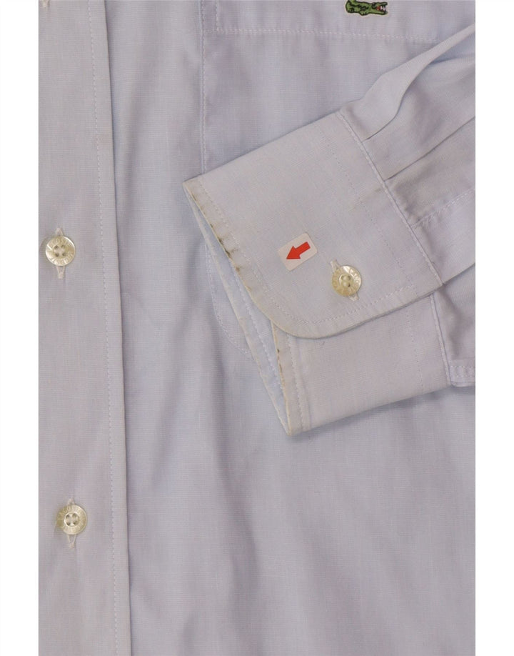 Мужская рубашка Lacoste, размер 42, большая синяя хлопковая