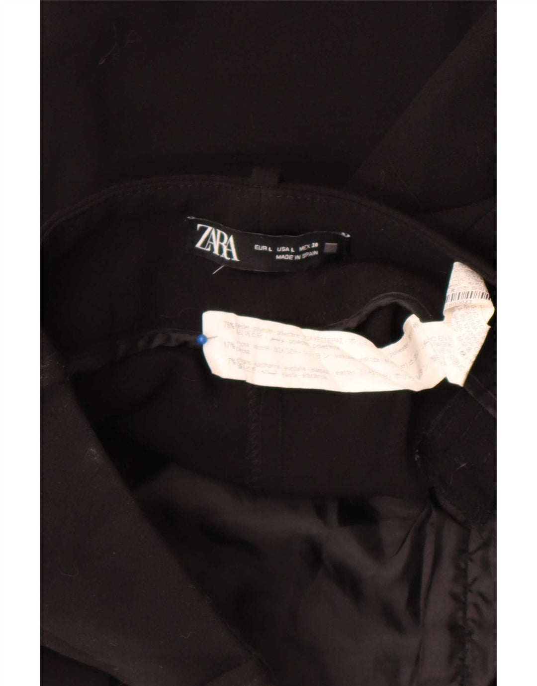 Женские зауженные брюки-чиносы Zara, большие W30 L26, черные, полиэстер