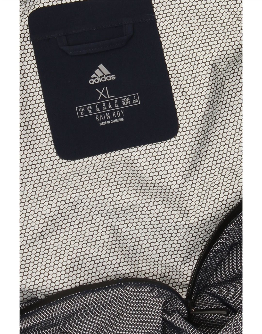 ADIDAS Mens Rain Jacket UK 42 XL Grey Colourblock