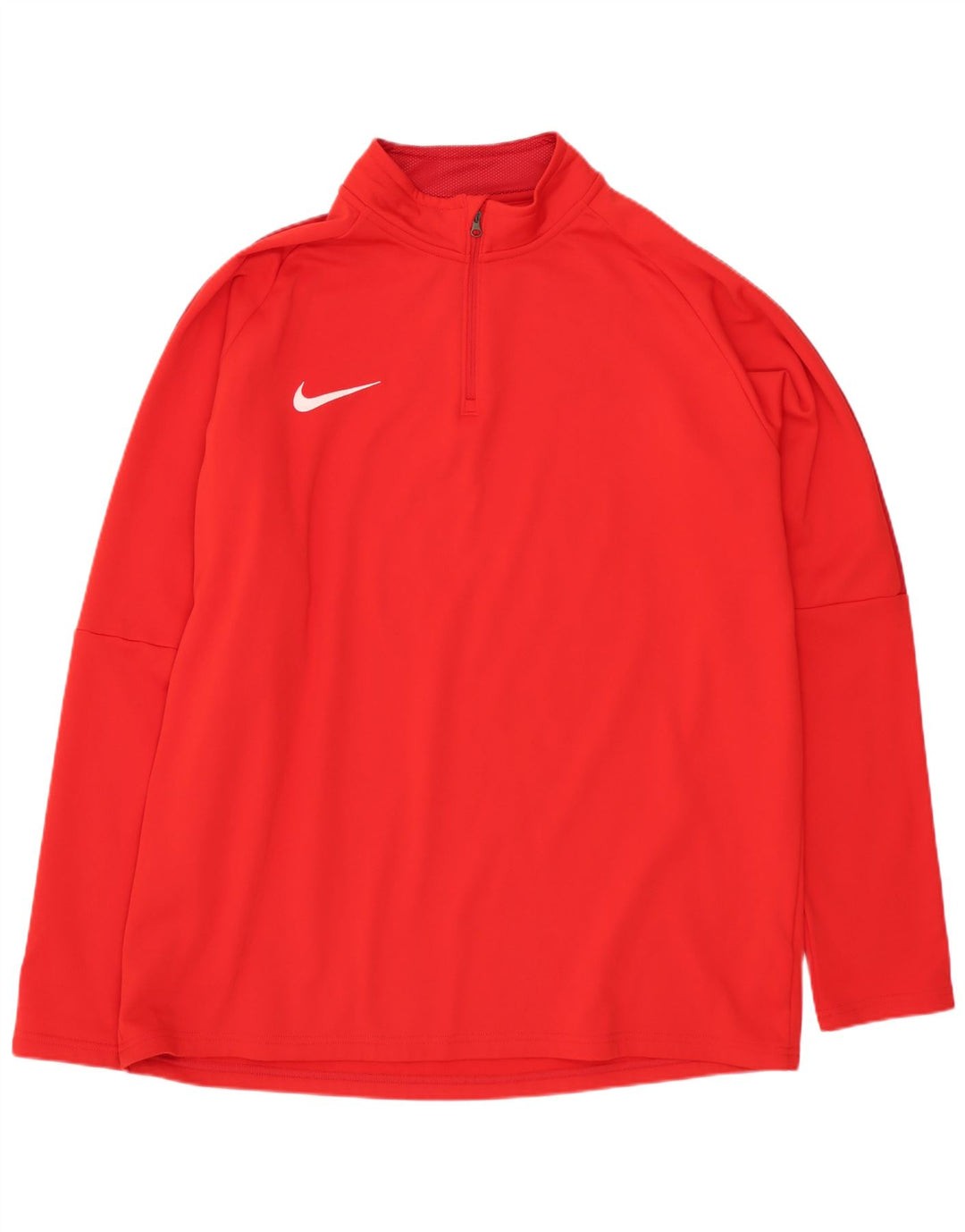 Мужской пуловер с воротником на молнии Nike Dri Fit, спортивный костюм, топ XL, красный полиэстер
