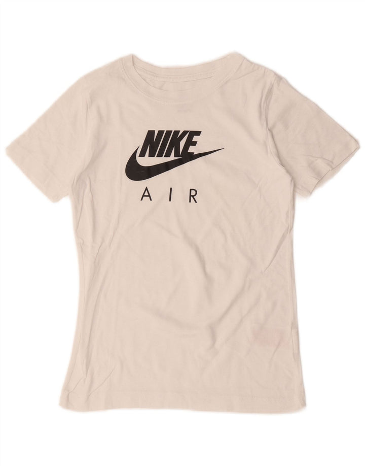 Футболка NIKE с рисунком для мальчиков, топ 10–11 лет, средний размер, белый хлопок, хлопок