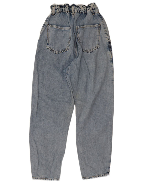 Женские зауженные джинсы с высокой талией Zara EU 34 2XS W24 L25, синий хлопок