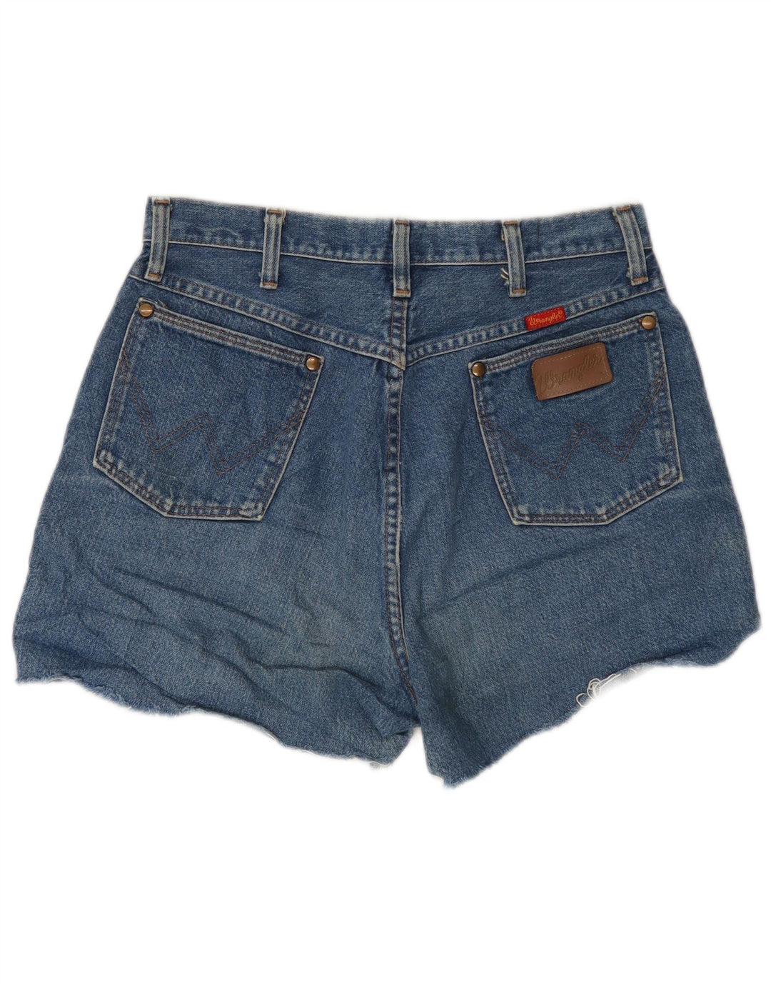 Женские джинсовые шорты Wrangler W30, хлопковые, среднего синего цвета