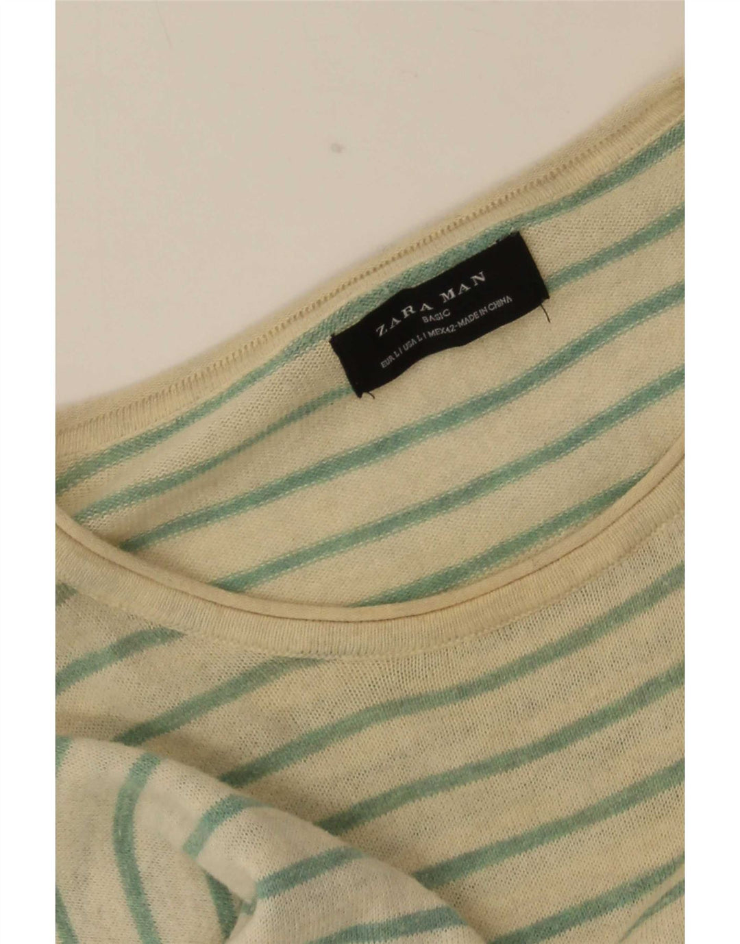 Мужской топ Zara с длинным рукавом, большой, в белую полоску