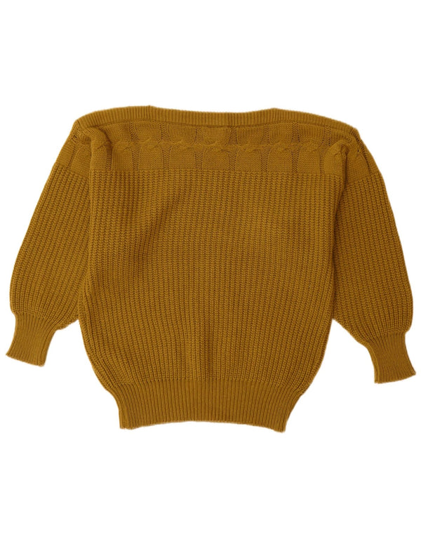 MONDI Женский свободный джемпер с вырезом «лодочка» EU 36, маленький, цвет хаки, шерсть