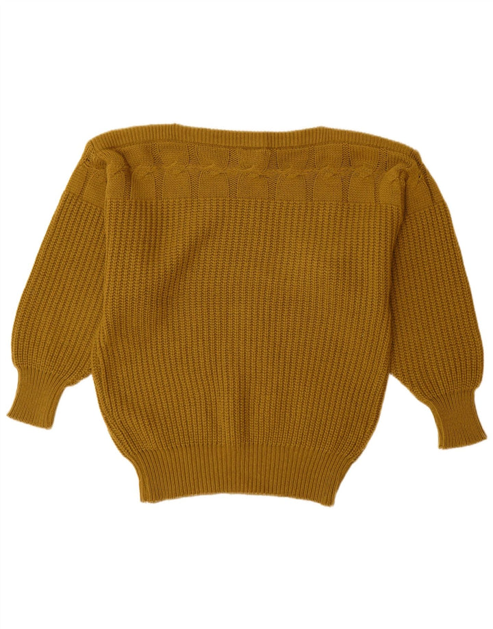 MONDI Женский свободный джемпер с вырезом «лодочка» EU 36, маленький, цвет хаки, шерсть