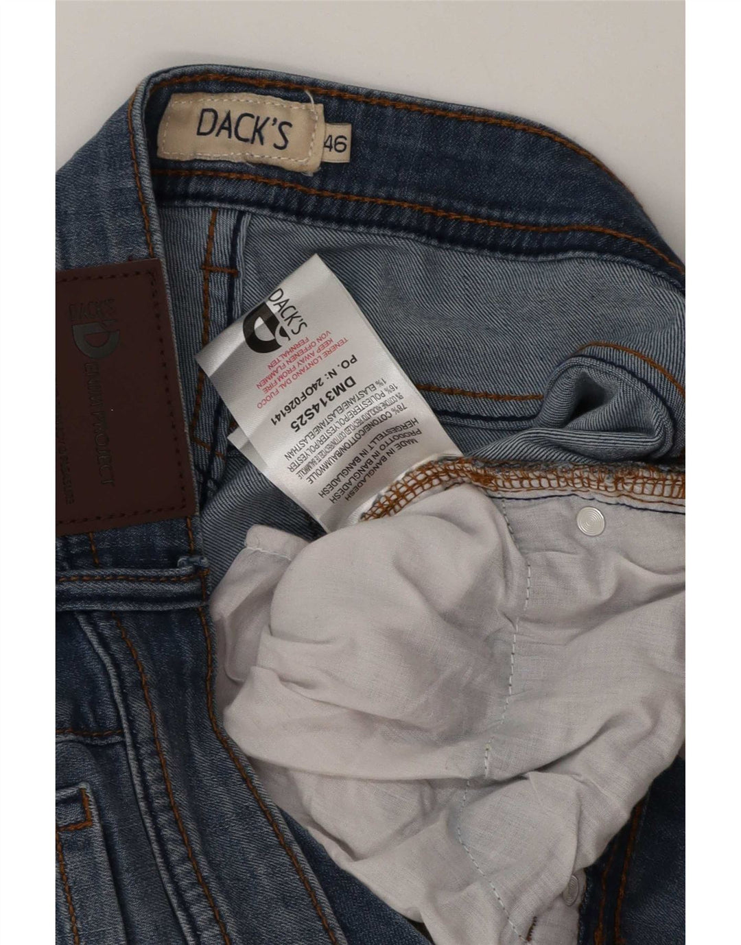 Мужские прямые джинсы Dack's IT 46 Small W30 L28 Синий хлопок