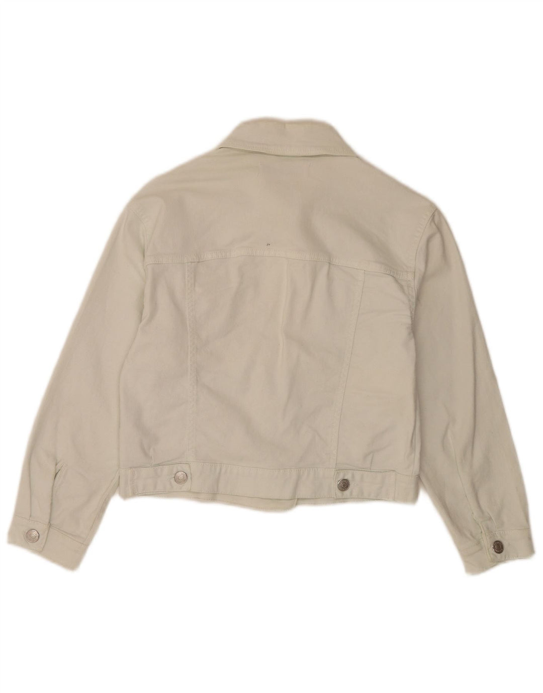 Женская укороченная джинсовая куртка Zara UK 6 XS, белый хлопок