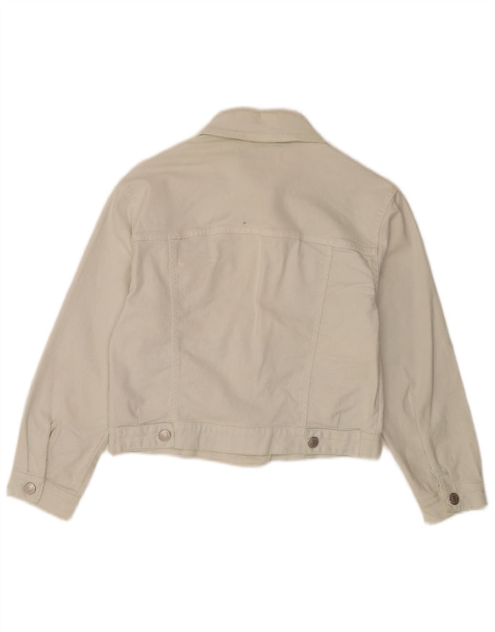 Женская укороченная джинсовая куртка Zara UK 6 XS, белый хлопок