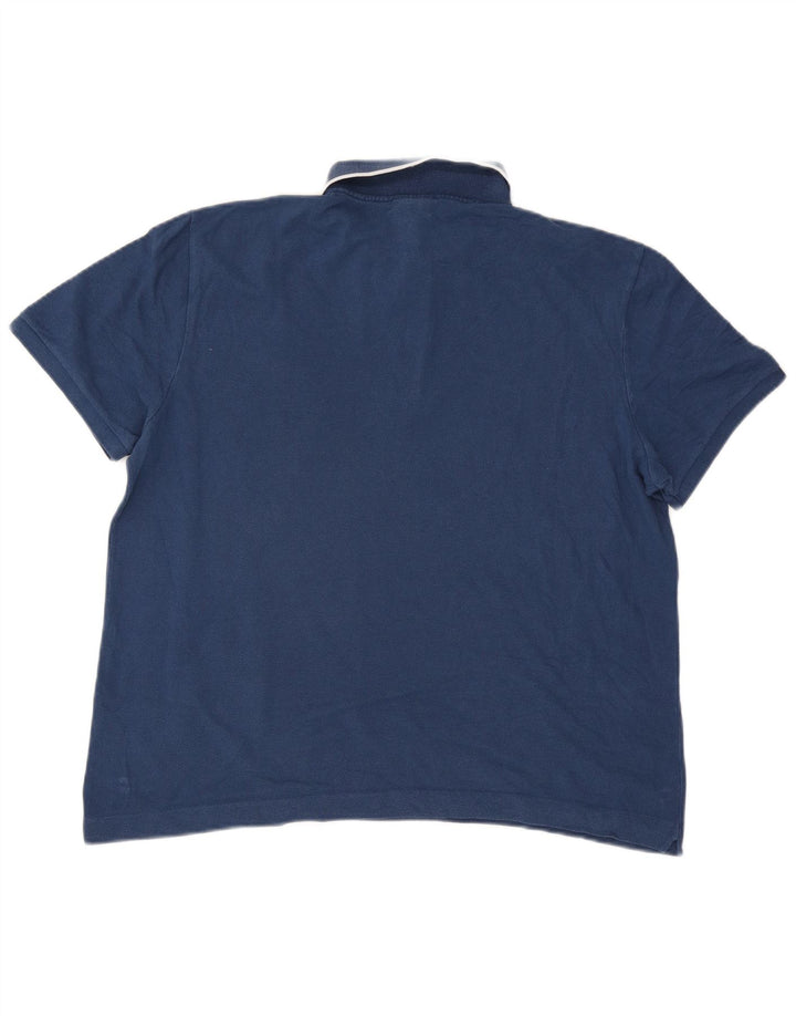 Мужская рубашка-поло стандартного кроя Lacoste, размер 6 XL, темно-синяя