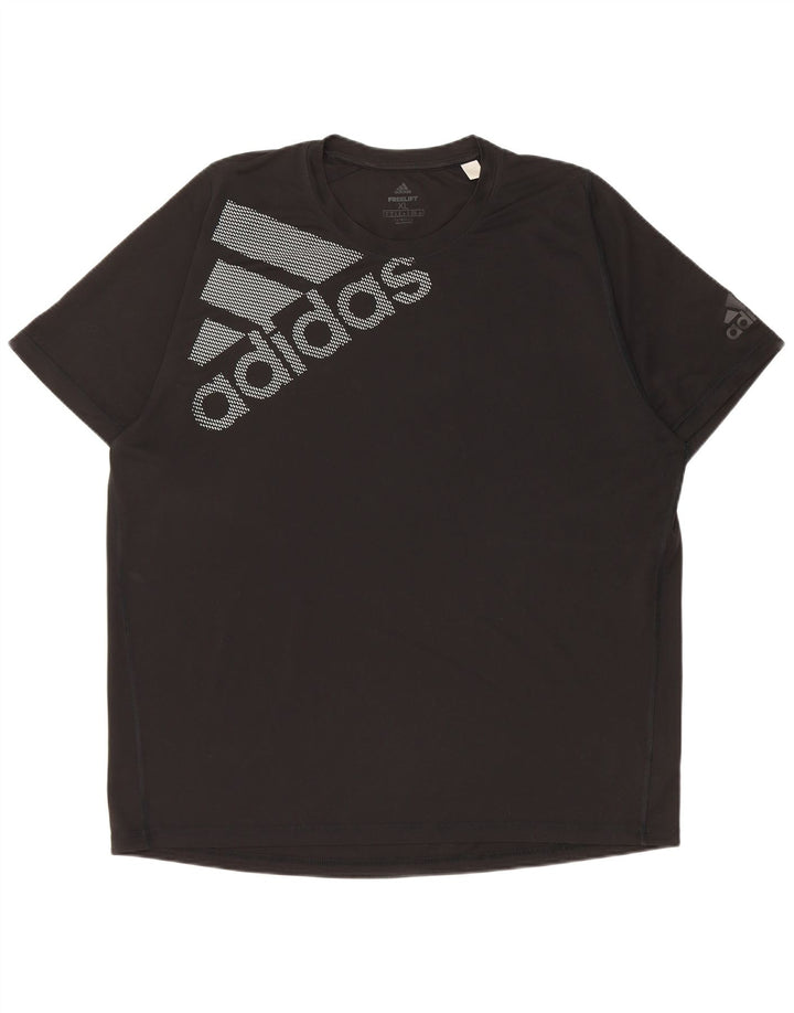 Мужская футболка Adidas Climalite с рисунком Top XL, черный полиэстер