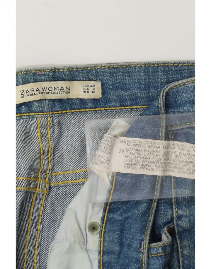 Женские прямые джинсы Zara EU 40 Medium W30 L29, синий хлопок