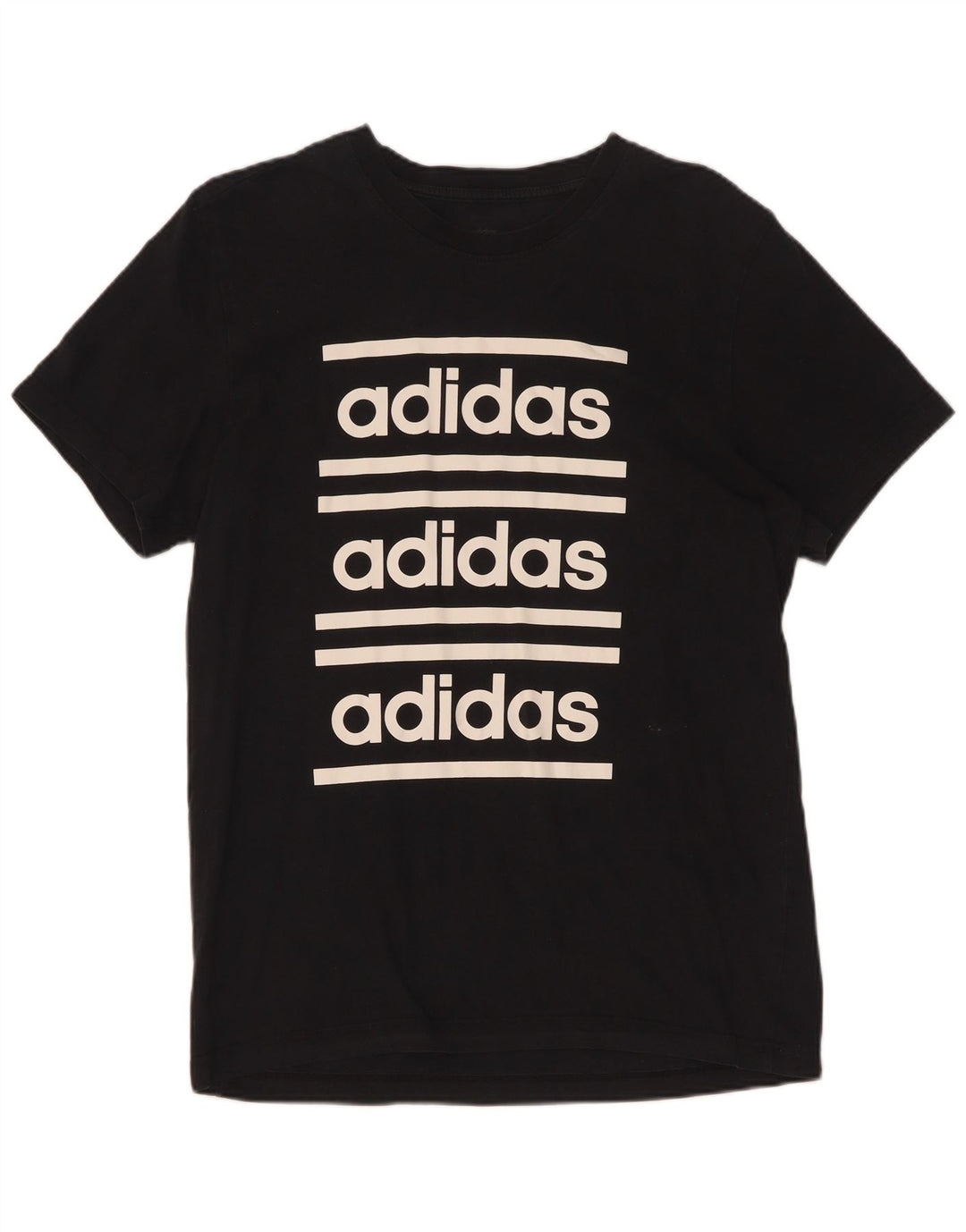 Мужская футболка с рисунком Adidas Top Medium Black Cotton