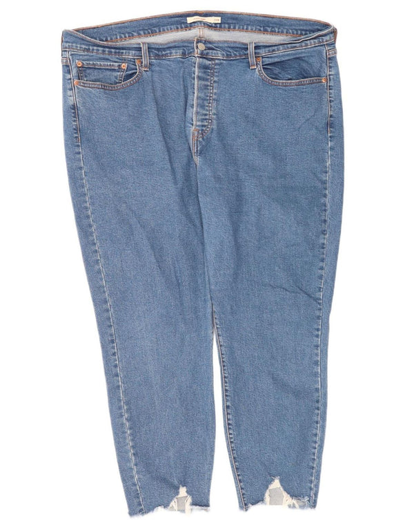 Женские джинсы скинни на танкетке Levi's США 24 4XL W48 L27 Синий хлопок
