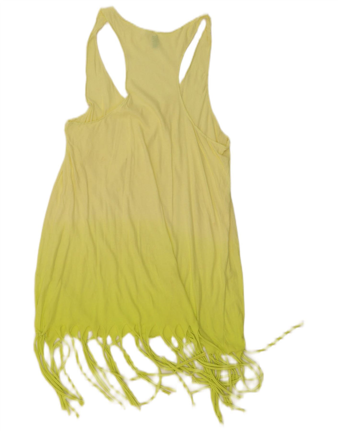 BENETTON Женская туника с рисунком, Великобритания, 8 маленьких, желтая, пляжная с цветными блоками