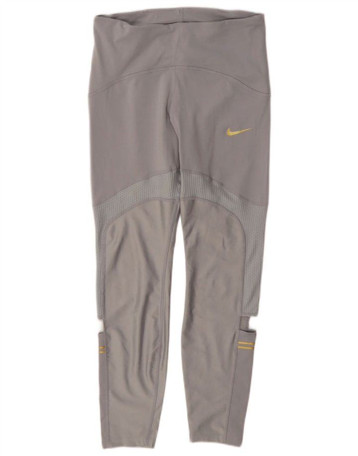 Женские леггинсы Nike Dri Fit UK 12, средний серый полиэстер