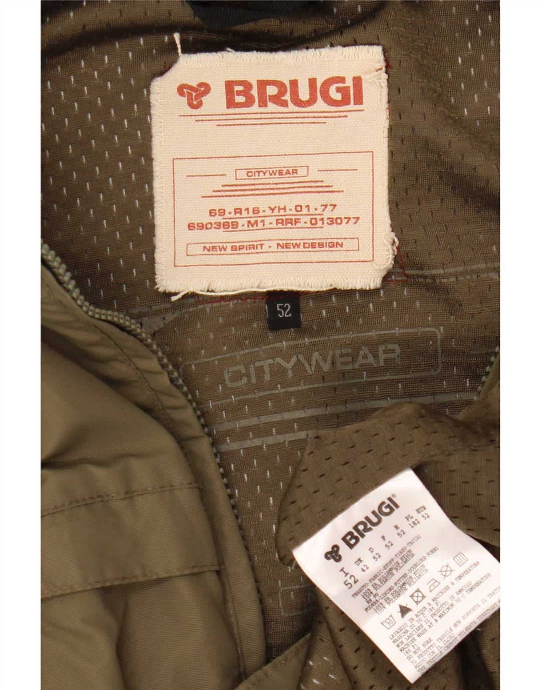 Мужская куртка-бомбер Brugi IT 52 XL Хаки Нейлон