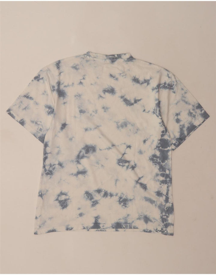 Мужская футболка Pull & Bear Top XS из хлопка белого цвета с принтом тай-дай