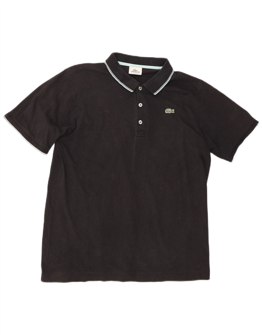 Мужская рубашка-поло Lacoste, размер 6 XL, черный хлопок