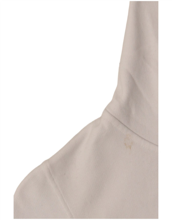 CALVIN KLEIN JEANS Женский свитер с капюшоном на молнии с графическим рисунком UK 10, маленький белый