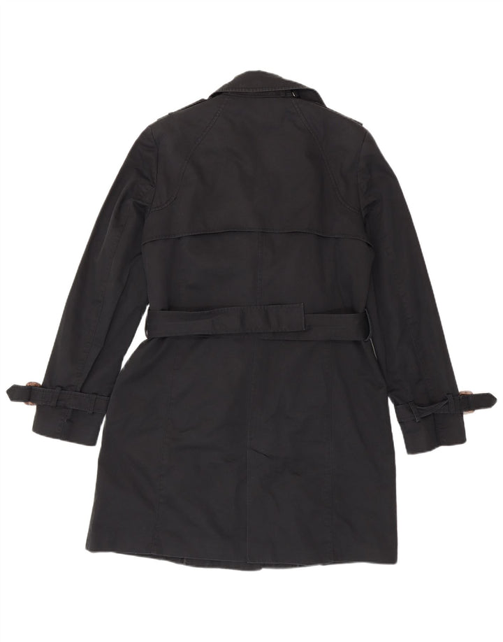 Женский тренч Zara UK 16, большой черный хлопок