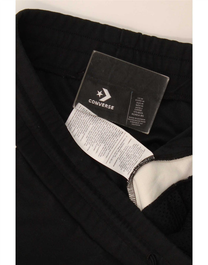 Мужские спортивные брюки Converse джоггеры, средний черный, полиэстер с цветными блоками