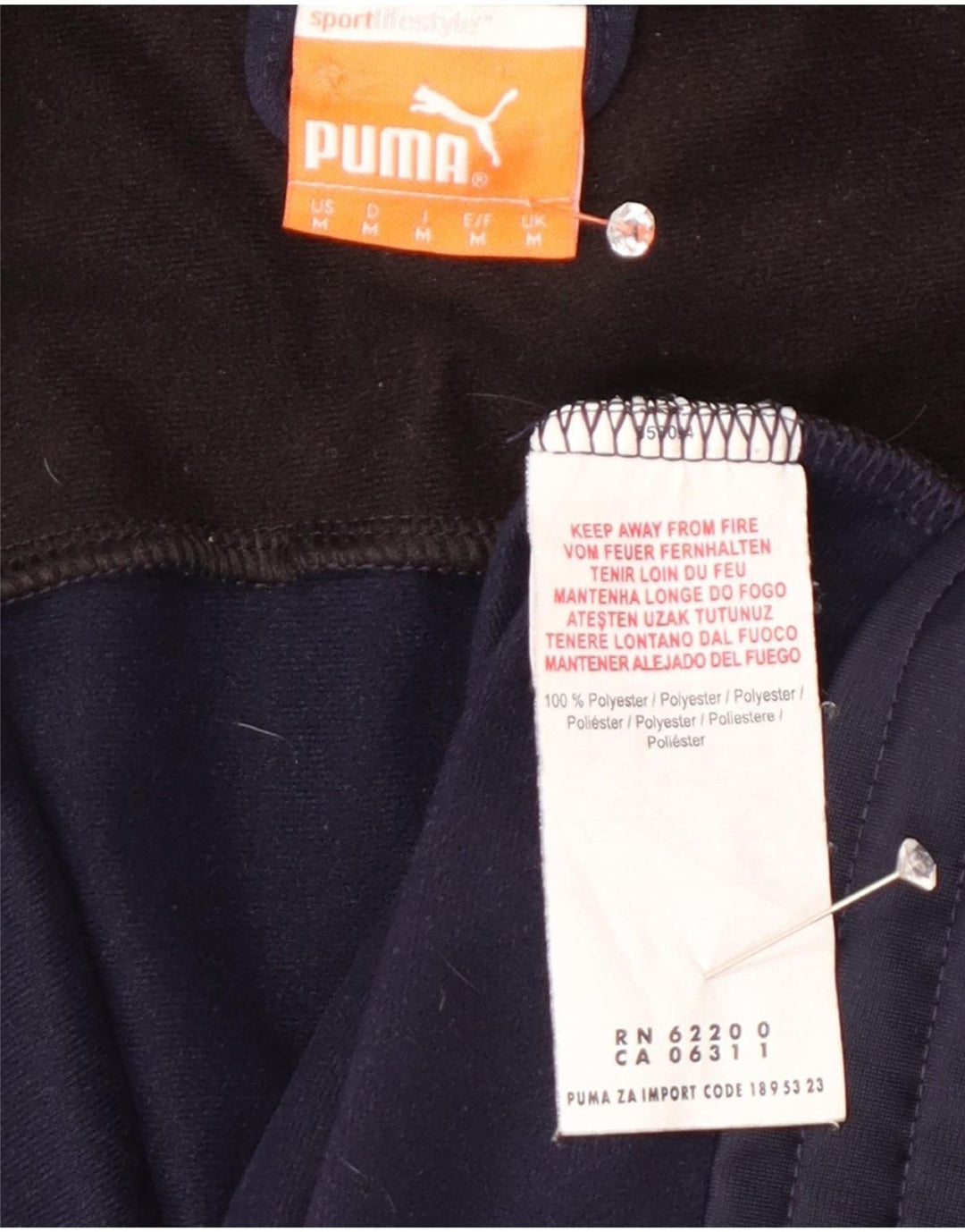 Мужской спортивный костюм Puma, верхняя куртка, средний темно-синий, спортивный костюм с цветными блоками