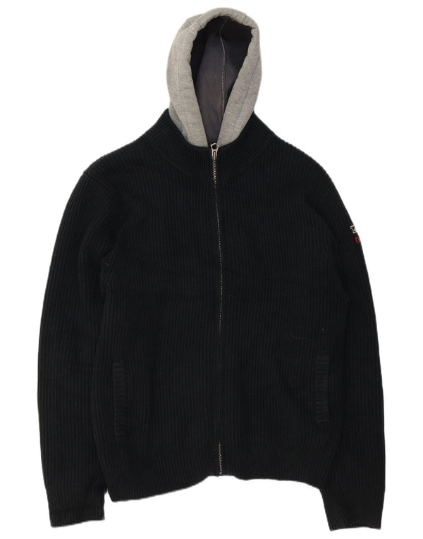 Мужская вязаная куртка-бомбер Scotch & Soda UK 42 XL, черный акрил