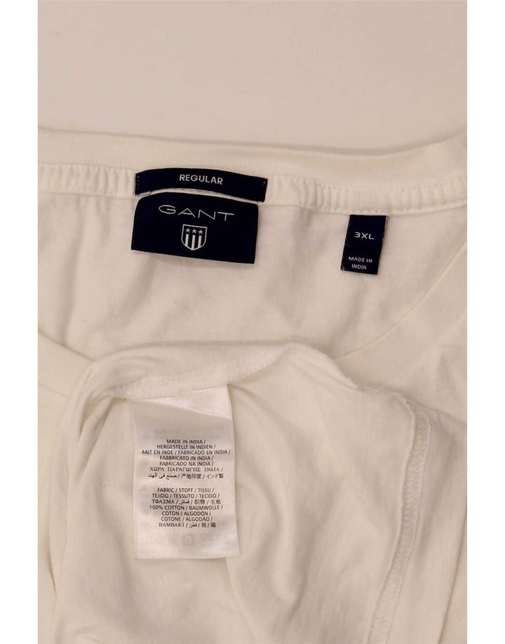 Мужская футболка стандартного кроя Gant 3XL, белый хлопок