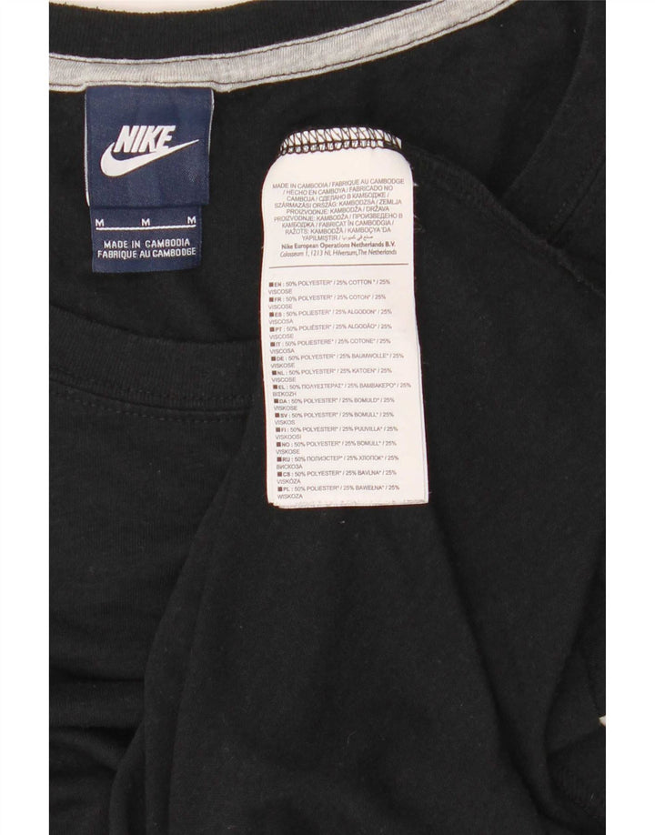 Женский жилет с графическим рисунком Nike UK 14, средний черный полиэстер