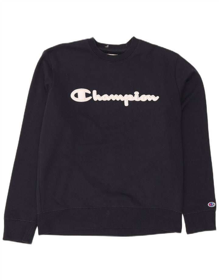 Мужской свитшот Champion Elite с графическим рисунком, джемпер среднего размера, черный, хлопок