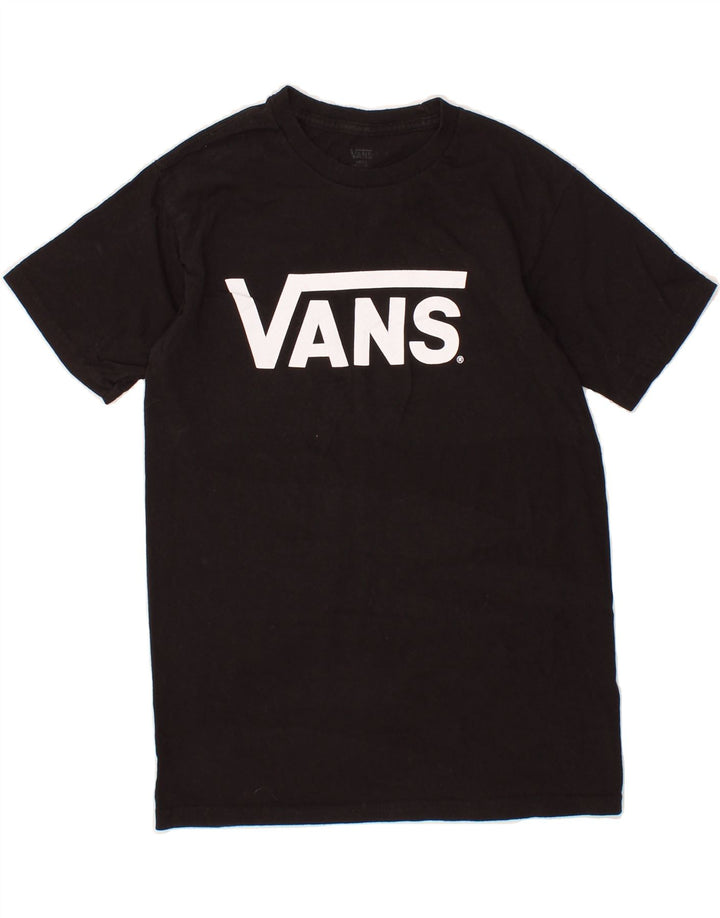 VANS Womens Graphic T-Shirt Top UK 10 Small Black Vintage Vans and Second-Hand Vans from Messina Hembry 