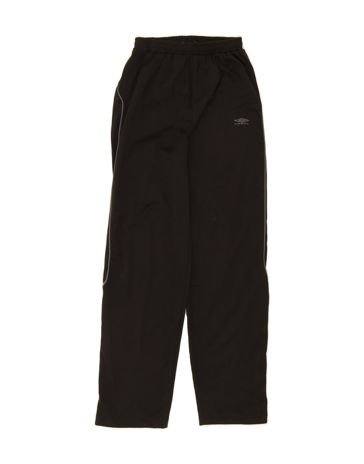 UMBRO Boys Tracksuit Trousers 11-12 Years  Black Polyester Vintage Umbro and Second-Hand Umbro from Messina Hembry 