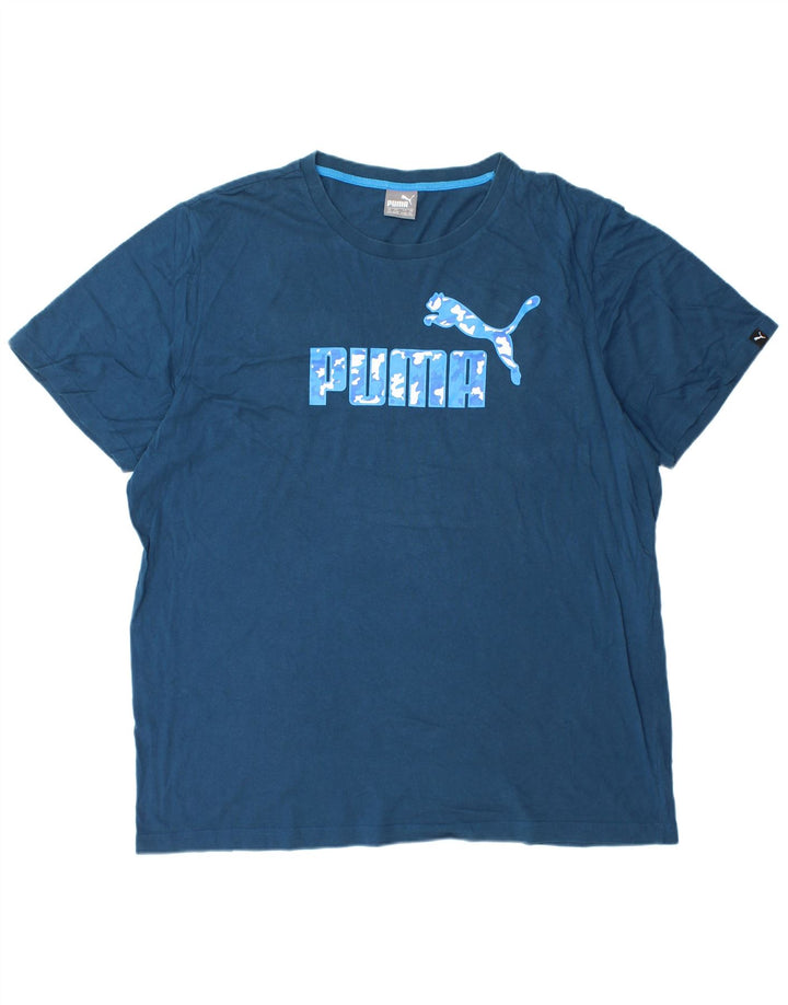 Мужская футболка с рисунком PUMA Top 2XL Темно-синий