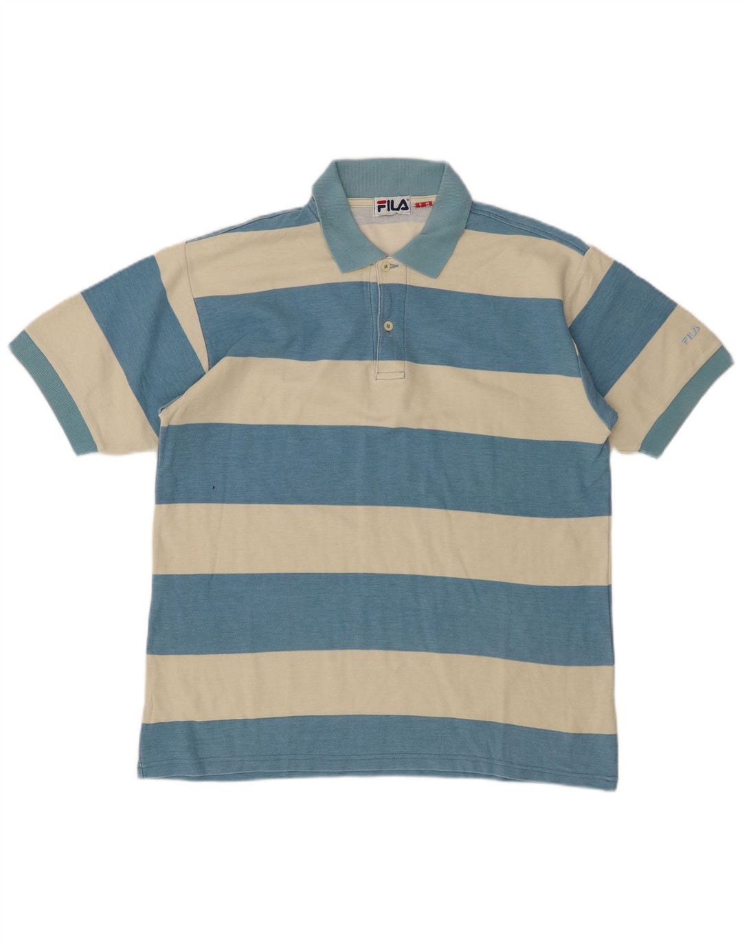Мужская рубашка-поло FILA IT 48 Medium Blue Striped